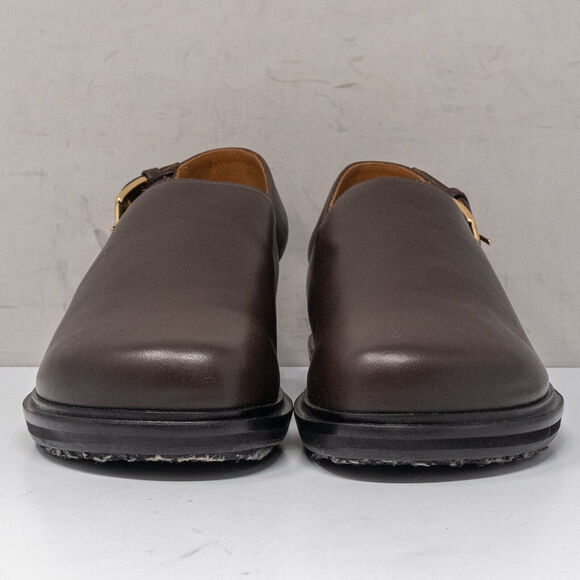 Marni Fussbett Brown Leather Slingback Mules, Size 37.5 EU (7.5 US) - Picture 6 of 7